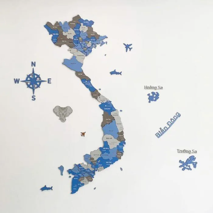 Tranh bản đồ Việt Nam - Biểu tượng nghệ thuật tự hào dân tộc Tranh bản đồ Việt Nam - Biểu tượng nghệ thuật tự hào dân tộc