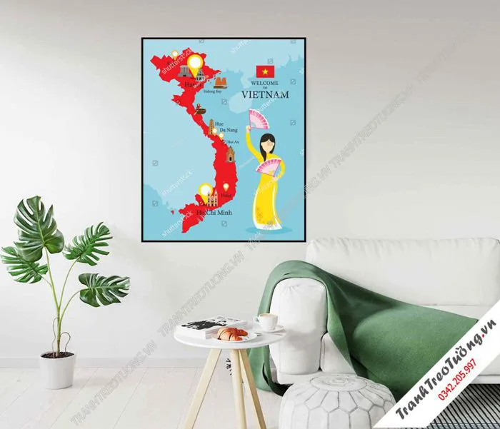 Tranh Bản Đồ Việt Nam Treo tường Tranh Bản Đồ Việt Nam Treo tường