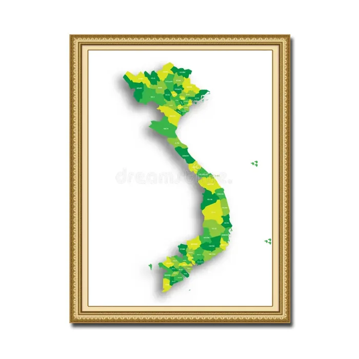 Mẫu tranh bản đồ Việt Nam với 63 tỉnh thành Mẫu tranh bản đồ Việt Nam với 63 tỉnh thành