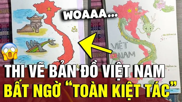 Chấm bài vẽ trang trí 'BẢN ĐỒ VIỆT NAM', thầy giáo gây bất ngờ vì toàn KIỆT TÁC | Tin Nhanh Official Chấm bài vẽ trang trí 'BẢN ĐỒ VIỆT NAM', thầy giáo gây bất ngờ vì toàn KIỆT TÁC | Tin Nhanh Official