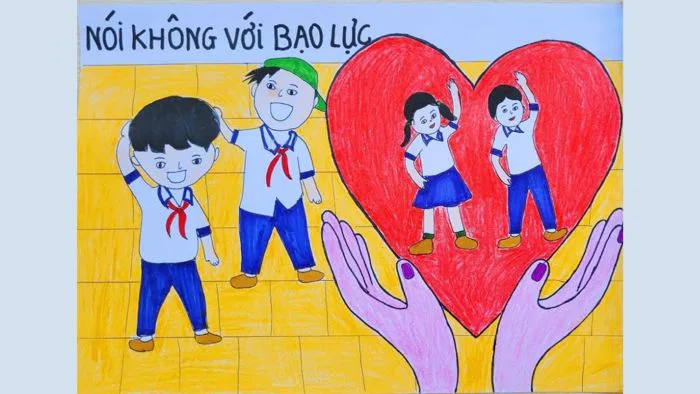 Cách vẽ tranh bạo lực học đường: 50+ mẫu đẹp ý nghĩa nhất