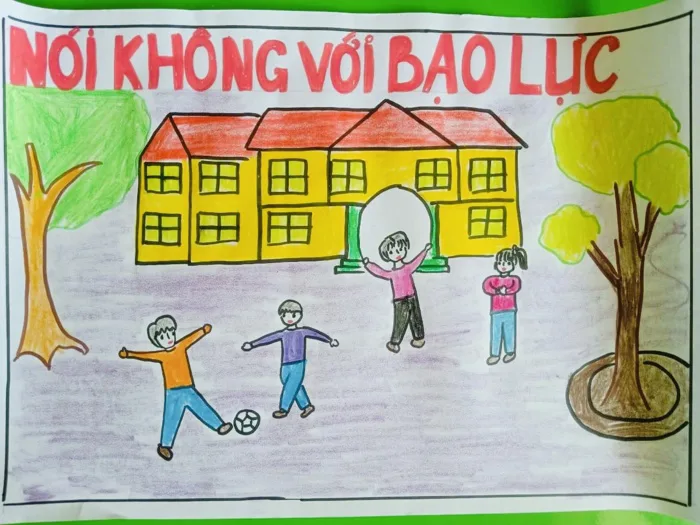 VẼ TRANH PHÒNG CHỐNG BẠO LỰC HỌC ĐƯỜNG
