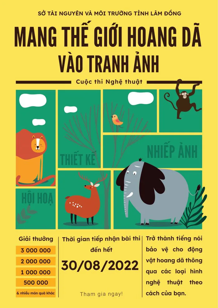 Cuộc thi Tìm hiểu thế giới tự nhiên và động vật hoang dã thông qua tranh,  ảnh trên địa bàn tỉnh Lâm Đồng năm 2022