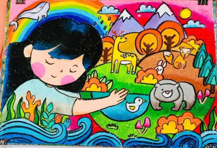 Poster bảo vệ động vật hoang dã | Bé vẽ tranh, Tranh môi trường, Tranh thiếu