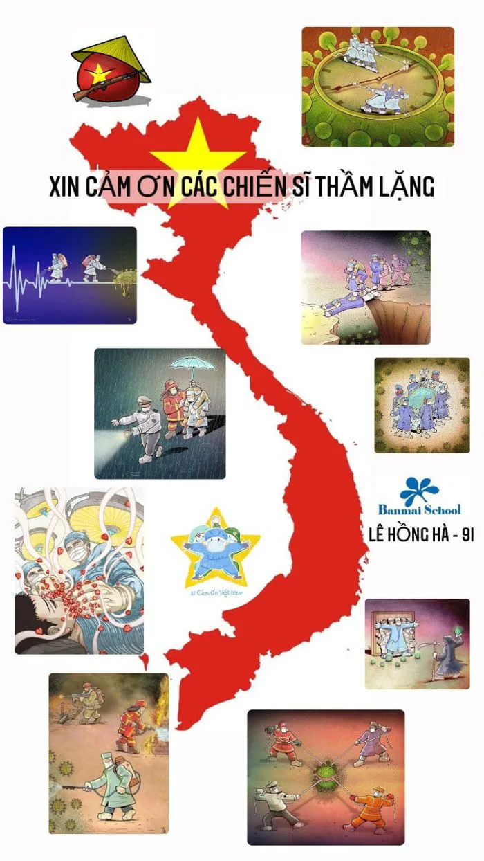 BMSERS LÀM POSTER ẤN TƯỢNG VỀ THÔNG ĐIỆP HOÀ BÌNH - Ban Mai School