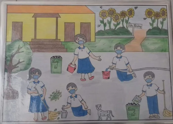 HỌC SINH VẼ TRANH TUYÊN TRUYỀN VỀ BẢO VỆ MÔI TRƯỜNG
