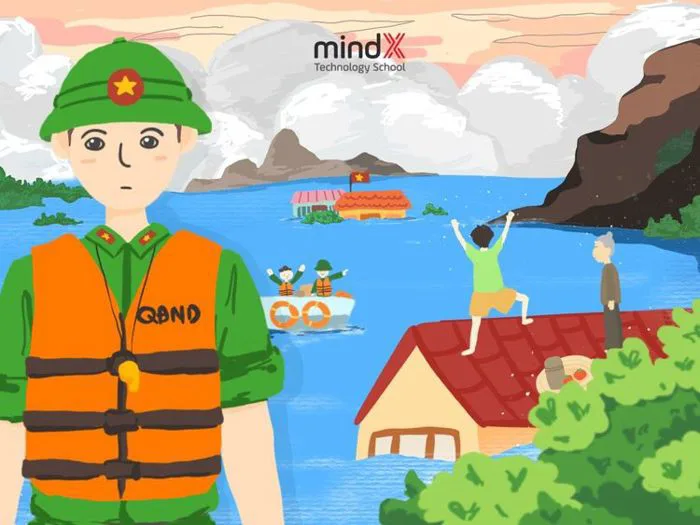 VẼ TRANH GÂY QUỸ - CHUNG TAY VÌ ĐỒNG BÀO VÙNG BÃO LŨ