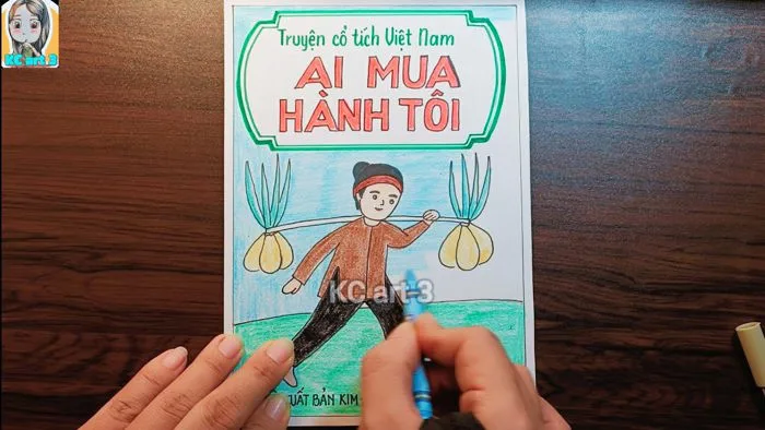 Thiết kế bìa sách - mĩ thuật lớp 9 bài 5 - thiết kế bìa sách lớp 9 - vẽ ai  mua hành tôi - KCart3