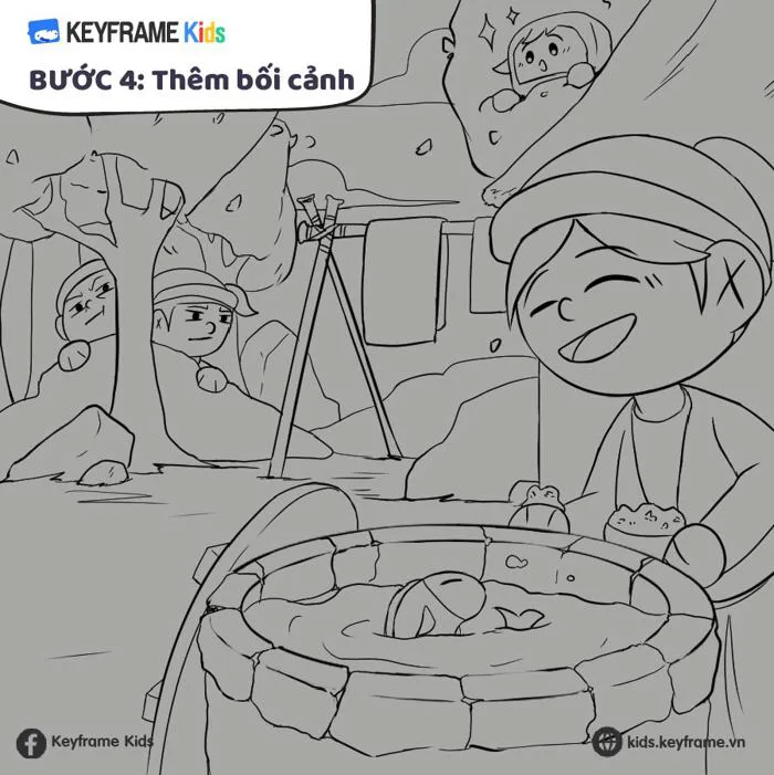 Hướng dẫn vẽ tranh truyện cổ tích đơn giản