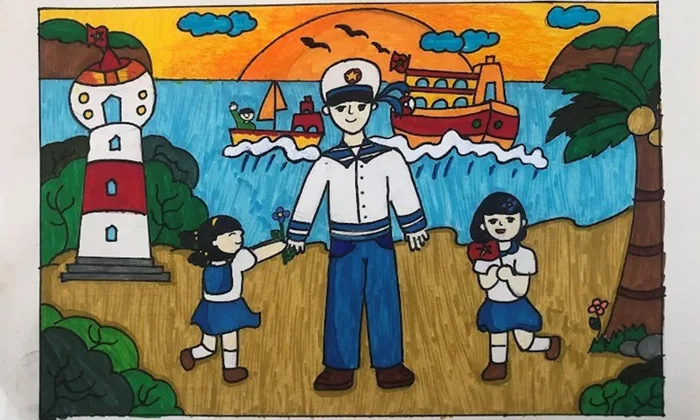 Tình yêu biển, đảo quê hương qua tranh vẽ thiếu nhi - Báo Quảng Trị điện tử