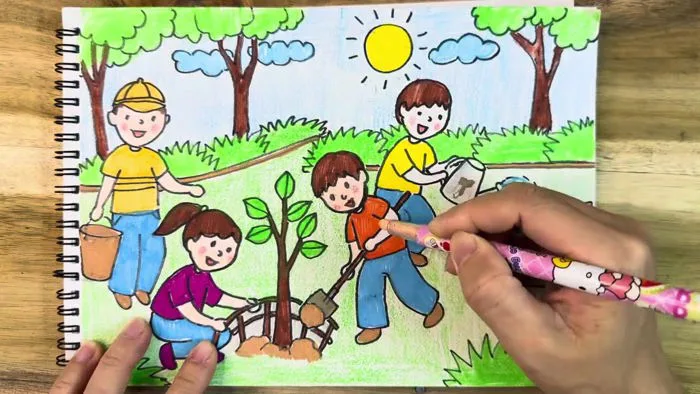 vẽ tranh bảo vệ môi trường #drawing