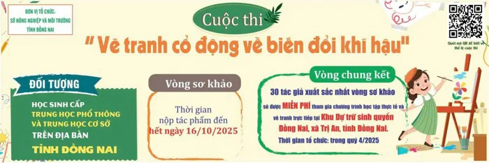 Đồng Nai phát động cuộc thi “Vẽ tranh cổ động về biến đổi khí hậu” năm
