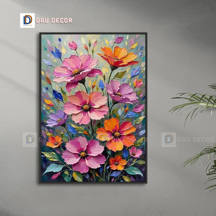 Các mẫu Tranh tĩnh vật bình hoa: hoa được cắm trong bình, phù hợp trang trí  phòng khách. | Shopee Việt Nam