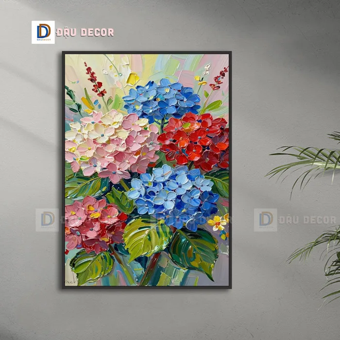 Các mẫu Tranh tĩnh vật bình hoa: hoa được cắm trong bình, phù hợp trang trí  phòng khách. | Shopee Việt Nam