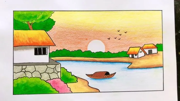 Hướng Dẫn Vẽ Tranh Phong Cảnh Quê Hương Nhanh Đẹp - NIKKO