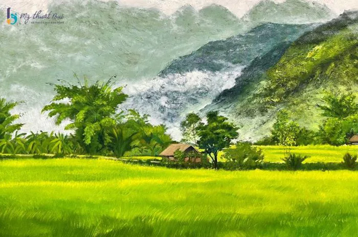 99+ bức tranh phong cảnh quê hương, làng quê Việt Nam đẹp và ý nghĩa