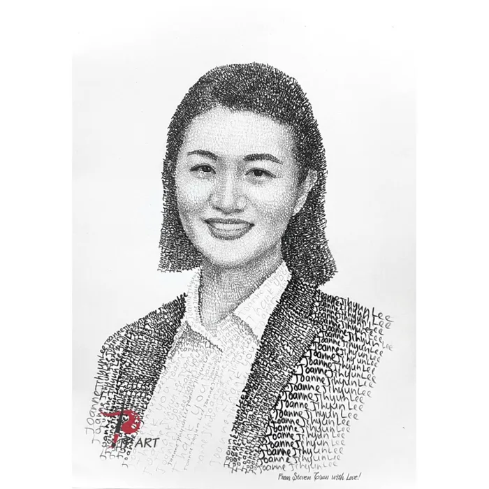 Nhận vẽ tranh chân dung bằng chữ theo yêu cầu, tranh vẽ tay bằng chì thủ  công