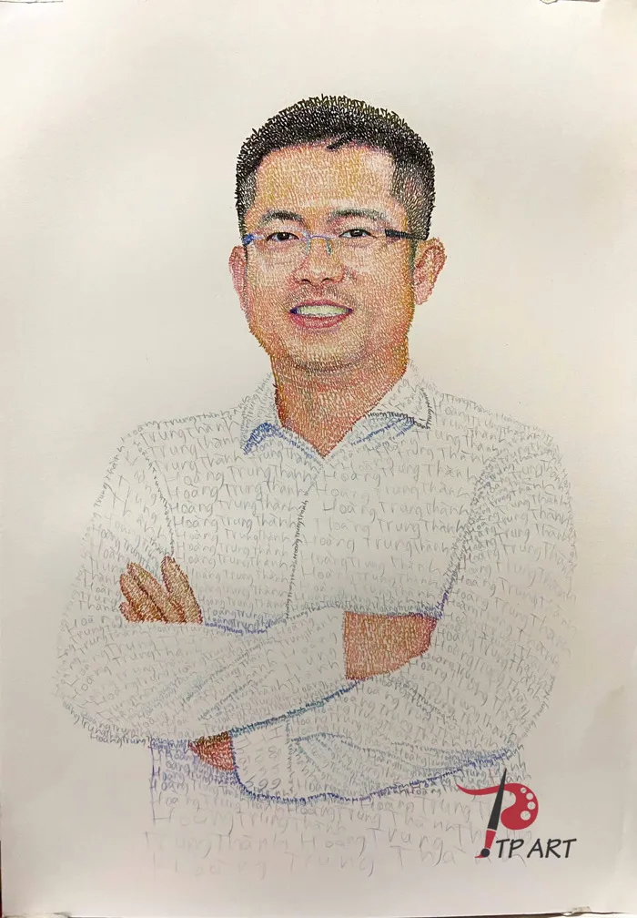 Vẽ chân dung bằng chữ nghệ thuật độc đáo và ý nghĩa