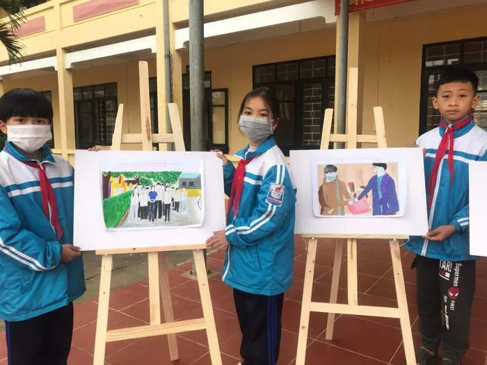 Hoạt động vẽ tranh chào mừng Đại hội Đoàn thanh niên cộng sản Hồ Chí Minh  xã Lam Vỹ nhiệm kỳ ...