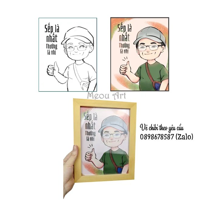 Vẽ chibi theo yêu cầu theo ảnh GIÁ RẺ chỉ từ ₫100,000