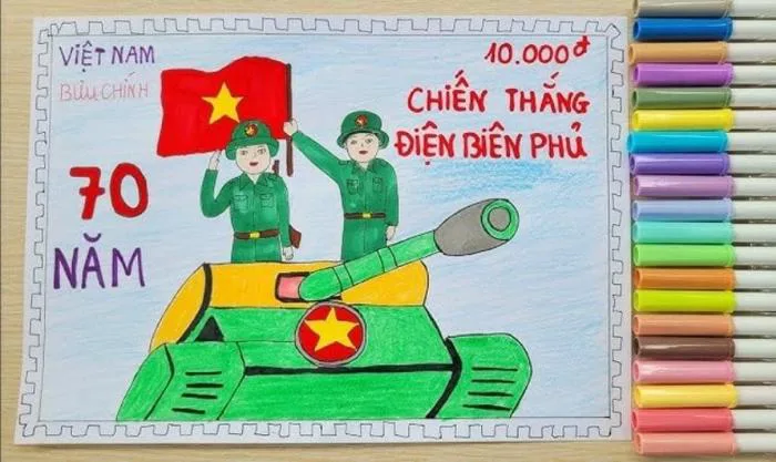 Vẽ tranh chiến thắng Điện Biên Phủ trên không đơn giản 2026