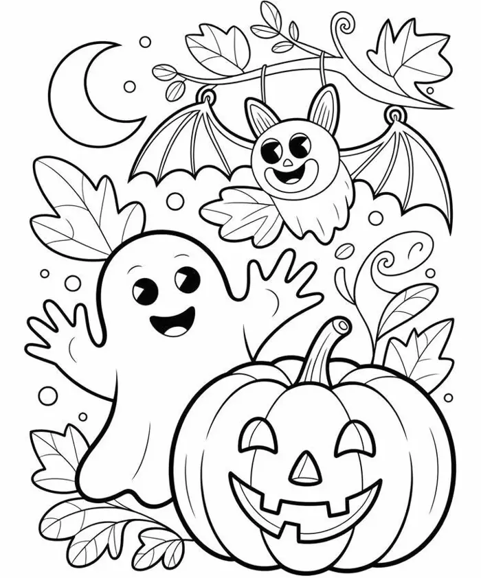 Bộ sưu tập tranh cho bé tập tô màu halloween ngộ nghĩnh và đáng yêu nhất