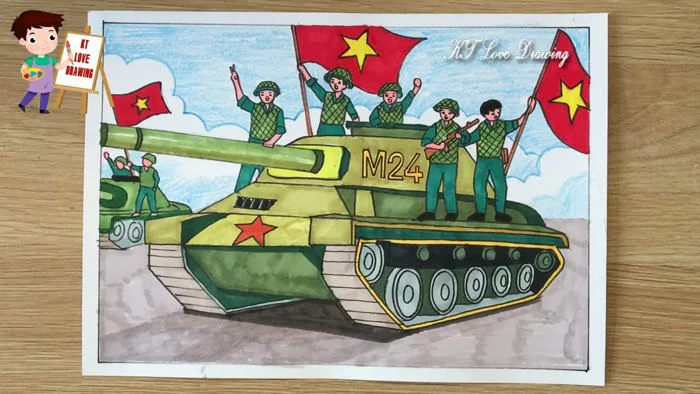 Vẽ tranh chiến thắng Điện Biên Phủ đơn giản mà đẹp Vẽ tranh chiến thắng Điện Biên Phủ đơn giản mà đẹp