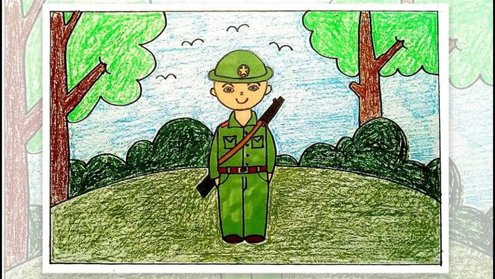 Vẽ chú bộ đội đơn giản | Tranh vẽ chú bộ đội, Cách vẽ chú bộ Vẽ chú bộ đội đơn giản | Tranh vẽ chú bộ đội, Cách vẽ chú bộ