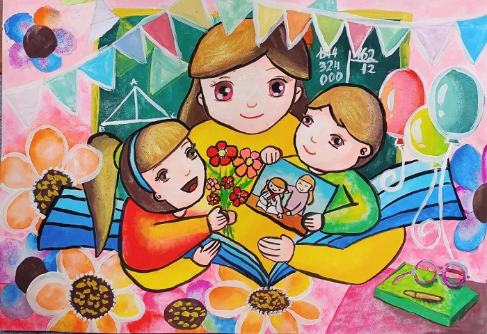 KẾT QUẢ CUỘC THI VẼ TRANH CHỦ ĐỀ “NHỮNG NGƯỜI PHỤ NỮ EM YÊU” NĂM HỌC  2021-2022 - Trường TH Trần Cao Vân Đà Nẵng