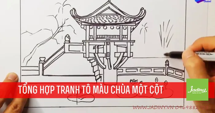 Bộ tranh tô màu chùa một cột – Jadiny
