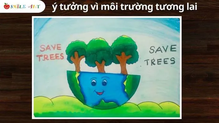 Vẽ tranh cổ động bảo vệ trái đất | Bảo vệ môi trường | Vẽ tranh