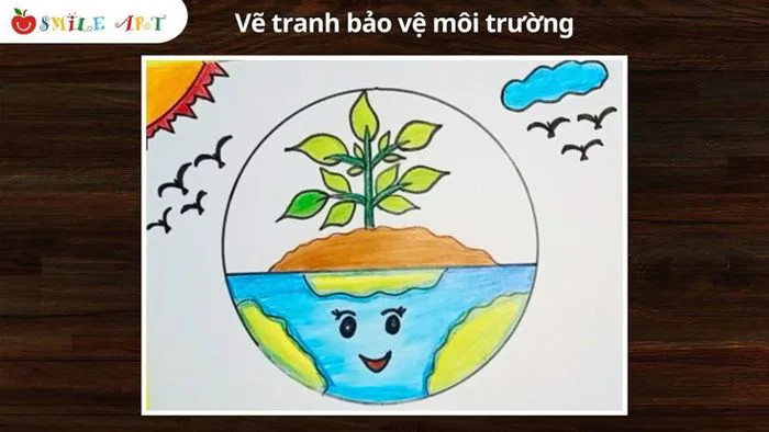 Tranh cổ động | Vẽ tranh trồng nhiều cây xanh bảo vệ môi trường | vì