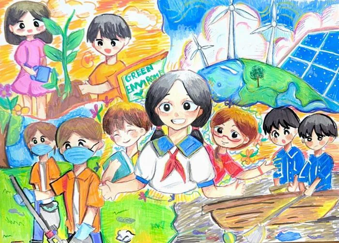 15 Mẫu Vẽ Tranh Cổ Động Bảo Vệ Môi Trường Đẹp
