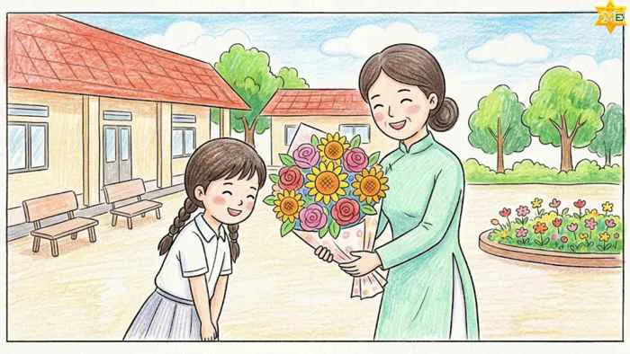 Hướng dẫn cách vẽ tranh ngày 8 tháng 3 tặng cô giáo đơn giản