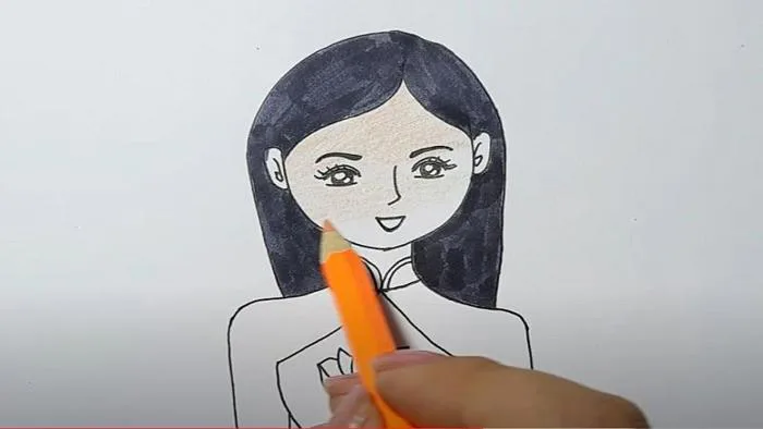 Vẽ chân dung cô giáo đơn giản đẹp và ý nghĩa cho bé