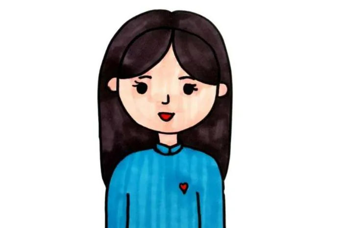Vẽ chân dung cô giáo đơn giản đẹp và ý nghĩa cho bé