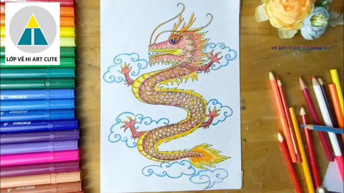 Vẽ con rồng với các bước đơn giản | vẽ con rồng cho năm mới 2024 | How to  draw a dragon