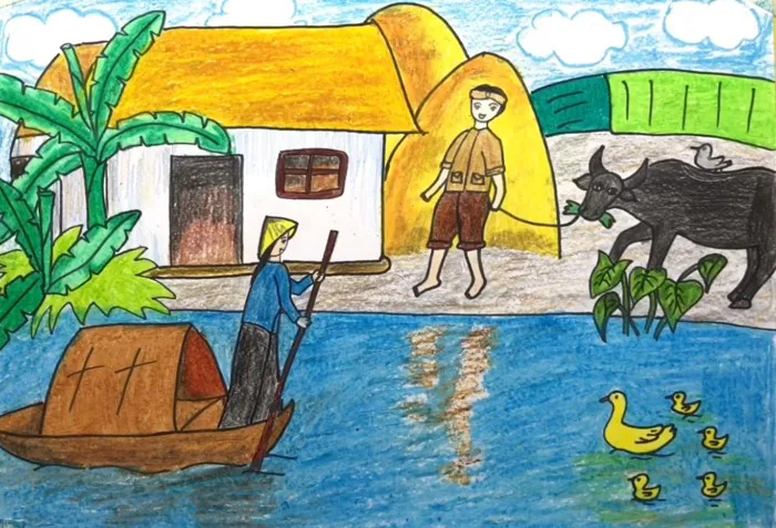 Vẽ Tranh Cuộc Sống Quanh Em Tươi Đẹp Đơn Giản Vẽ Tranh Cuộc Sống Quanh Em Tươi Đẹp Đơn Giản