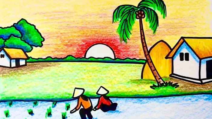 Vẽ Tranh Cuộc Sống Quanh Em Đơn Giản, Vẽ Tranh Cuộc Sống Quanh Em Đơn Giản,