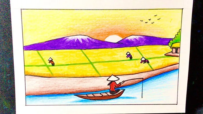 Vẽ tranh đề tài CUỘC SỐNG QUANH EM | how to draw easy scenery Vẽ tranh đề tài CUỘC SỐNG QUANH EM | how to draw easy scenery