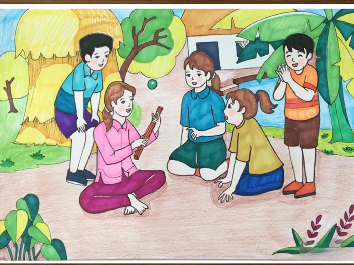 Hướng dẫn cách vẽ tranh cuộc sống quanh em đẹp - Artnam Hướng dẫn cách vẽ tranh cuộc sống quanh em đẹp - Artnam