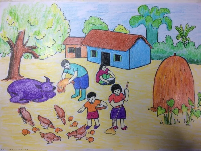 Vẽ Tranh Cuộc Sống Quanh Em Tuy Bình Dị Nhưng Đẹp Xỉu Vẽ Tranh Cuộc Sống Quanh Em Tuy Bình Dị Nhưng Đẹp Xỉu