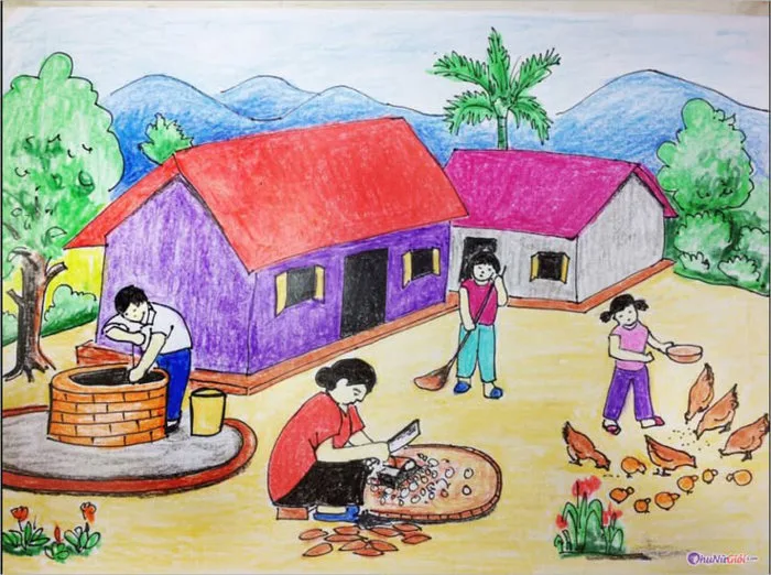 Vẽ tranh đề tài cuộc sống quanh em đơn giản, đẹp nhất Vẽ tranh đề tài cuộc sống quanh em đơn giản, đẹp nhất