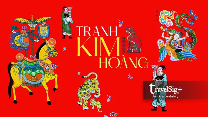 Tranh dân gian Kim Hoàng: Sắc đỏ của Tết & Vẻ đẹp “nửa cung đình, nửa