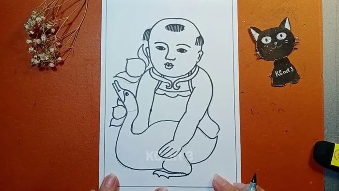 Tranh Dân Gian - vẽ lại tranh dân gian 