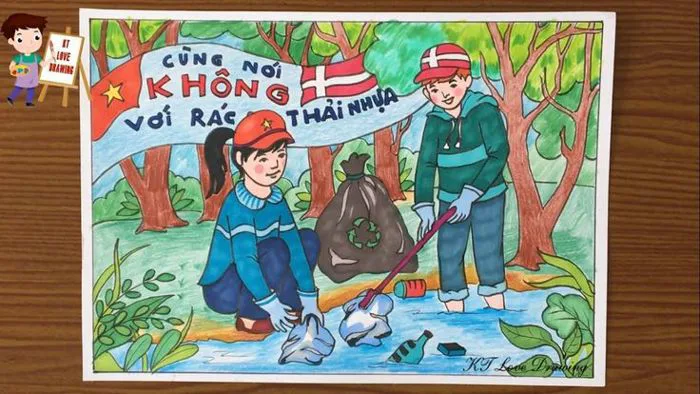 Vẽ tranh đề tài bảo vệ môi trường: Cuộc sống xanh / Vẽ tranh cổ động / Đan
