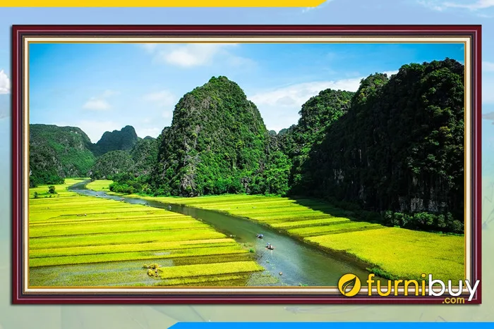Tranh danh lam thắng cảnh đẹp Tràng An sông nước FB Qhuong 111 - FurniBuy -  nội thất đẹp, giá rẻ, có sẵn cực nhiều
