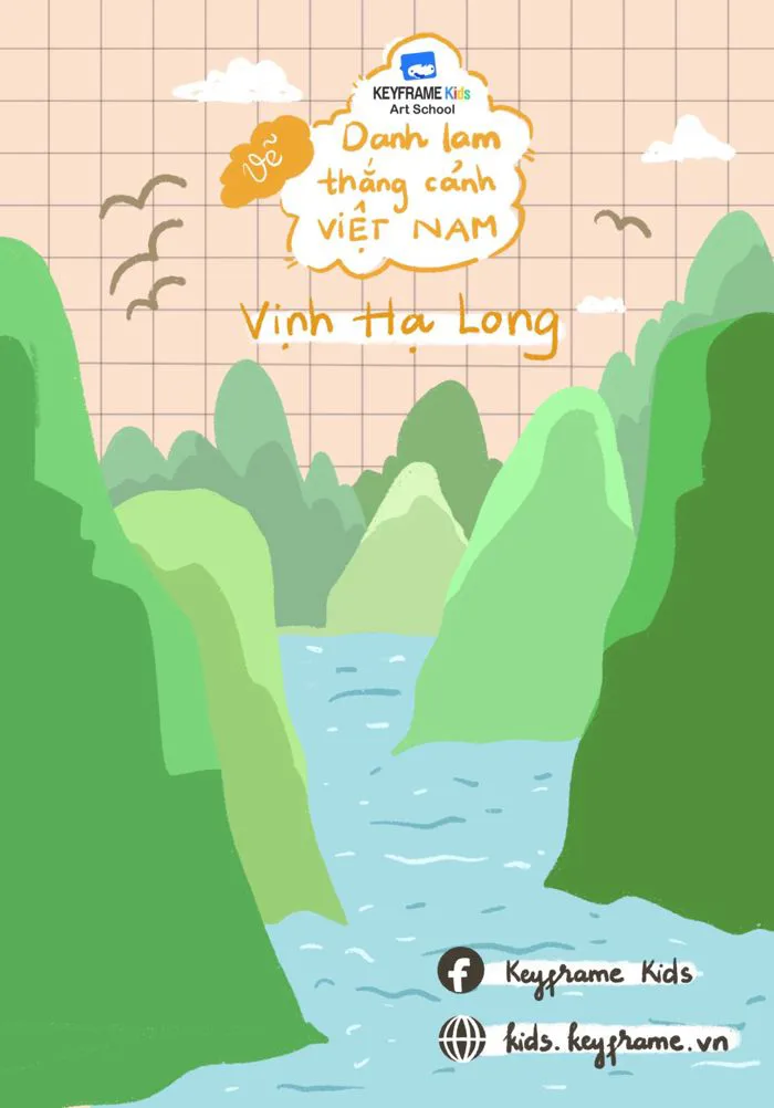 Hướng dẫn vẽ Vịnh Hạ Long | Danh lam thắng cảnh Việt Nam | Keyframe Kids