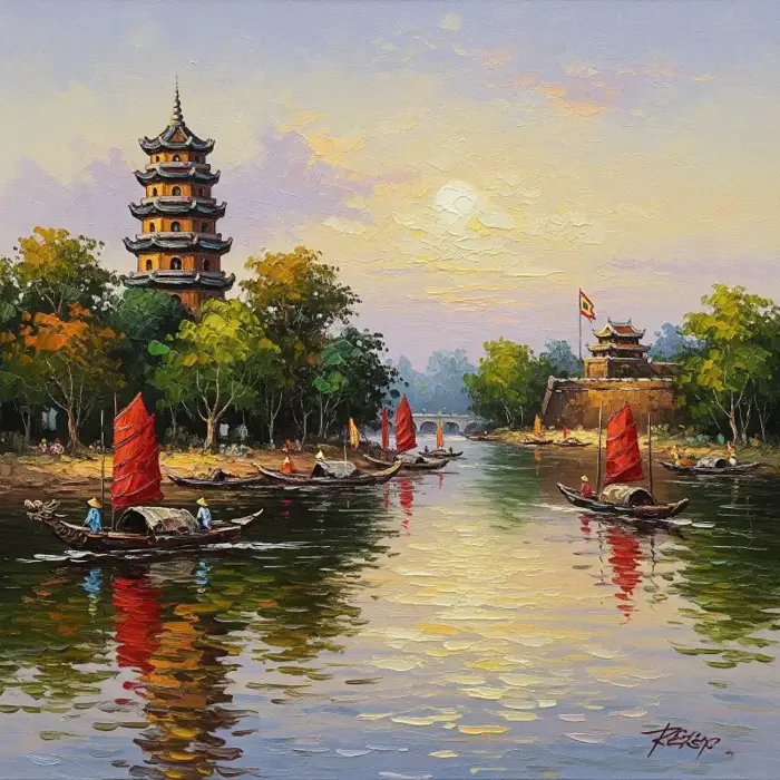 30+ Mẫu tranh danh lam thắng cảnh Việt Nam đẹp nhất 2026
