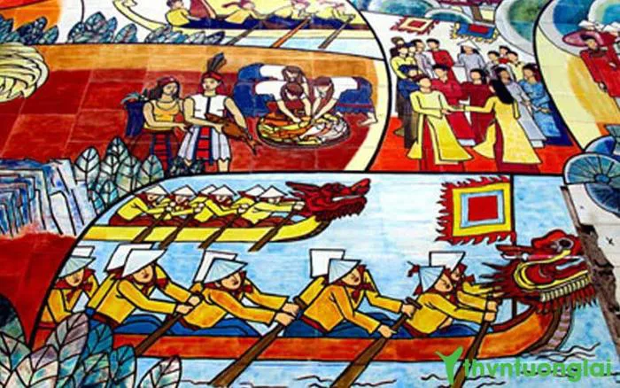 Vẽ tranh đề tài lễ hội ngày Tết truyền thống đậm đà bản sắc văn hóa dân tộc  – thvntuonglai.vn